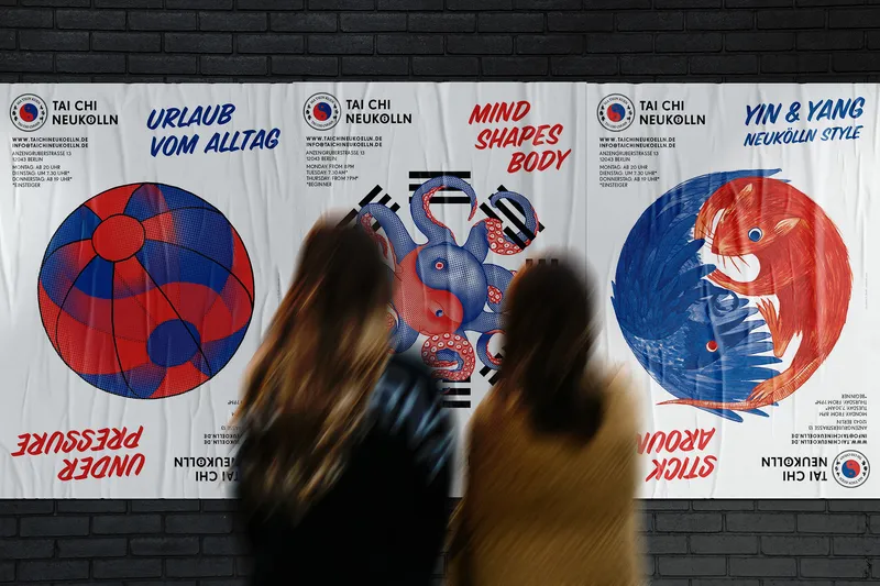 Plakate für Tai Chi Schule
