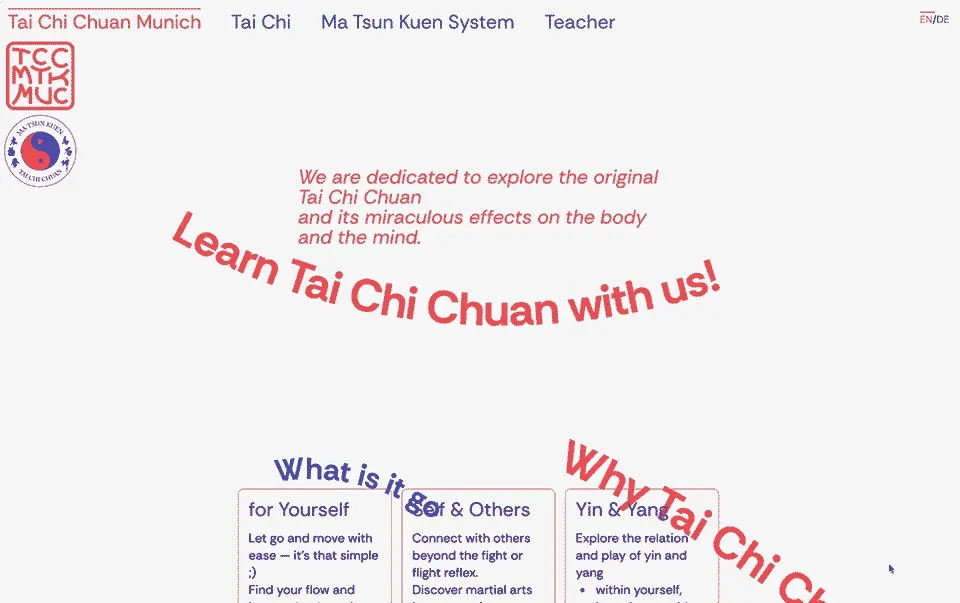 website for Tai Chi School
