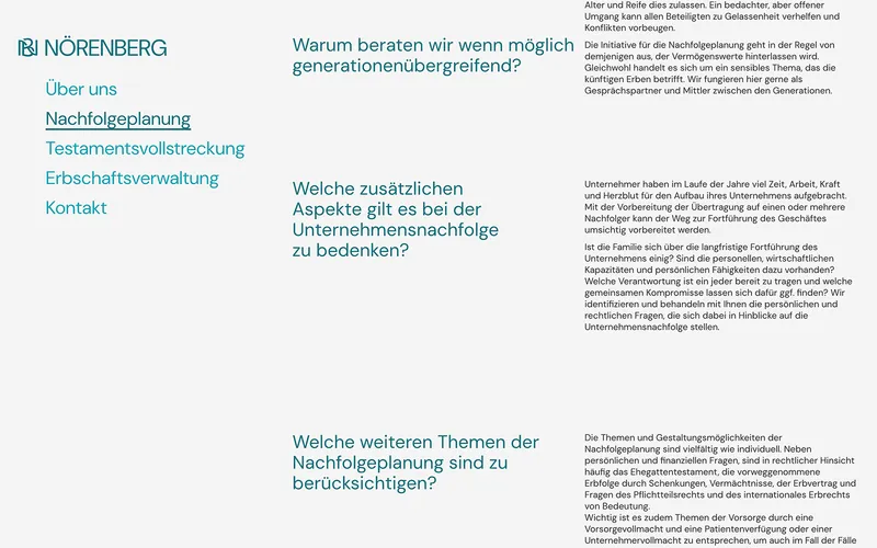Nörenberg Office Website Design