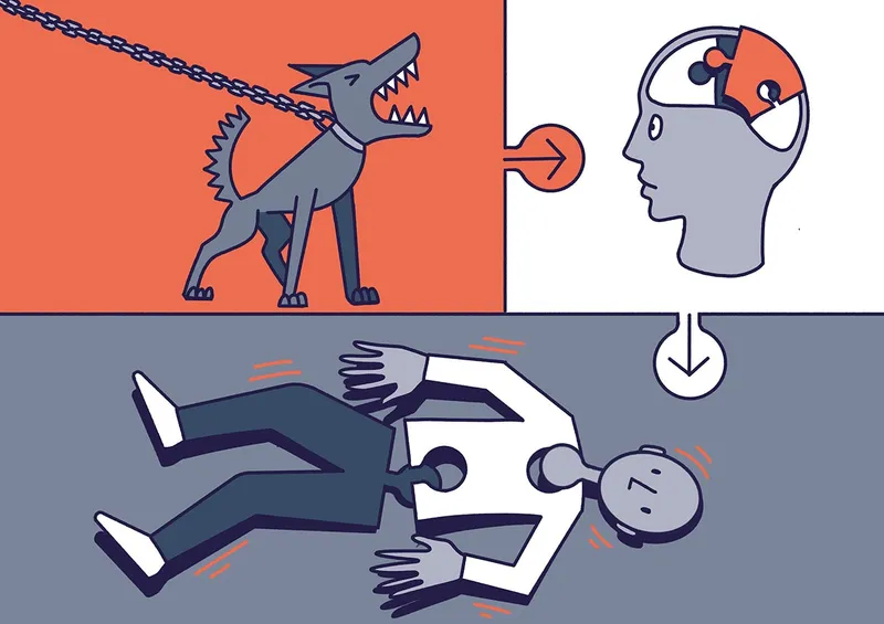 Illustration für Charité-Broschüre über psychogene nicht-epileptische Anfälle