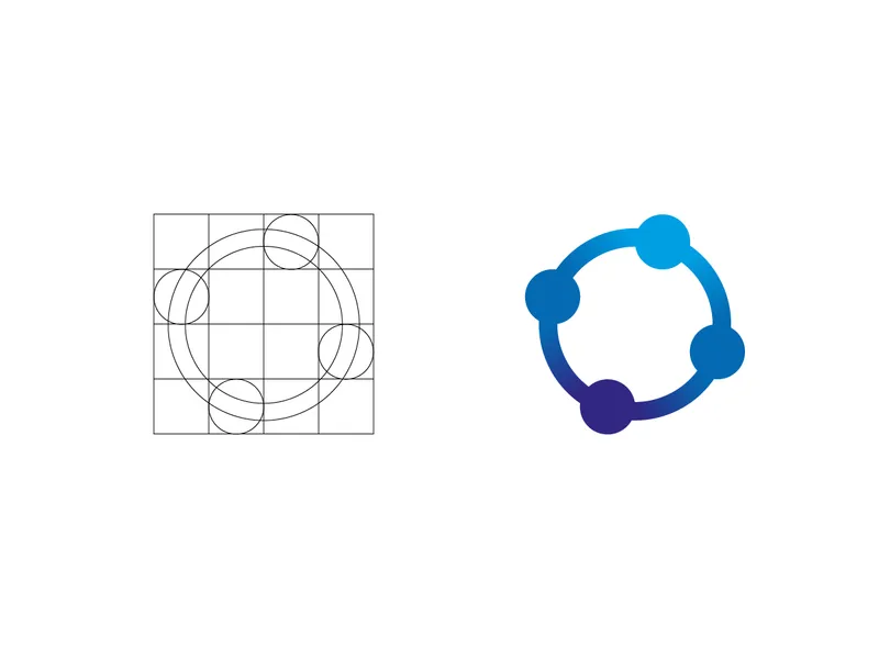 ROKA Logo und Konstruktionsraster