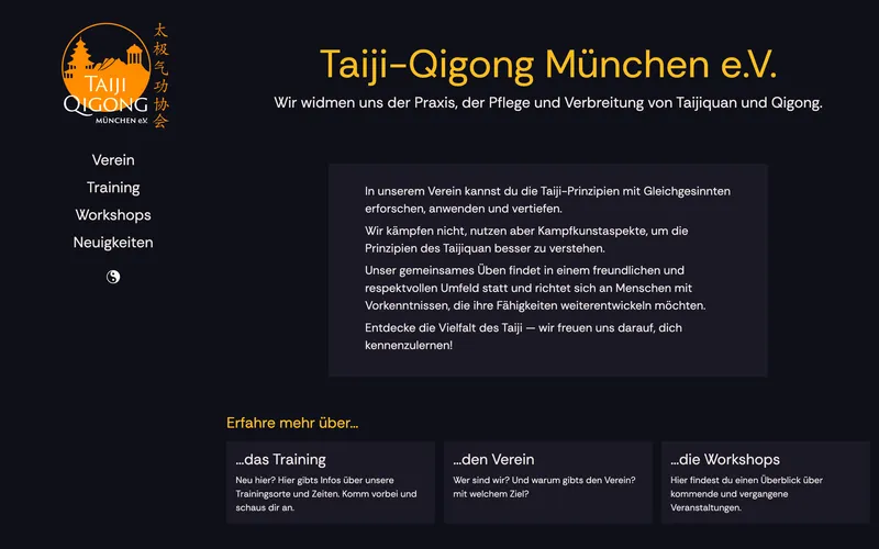 website for Taiji and Qigong Group